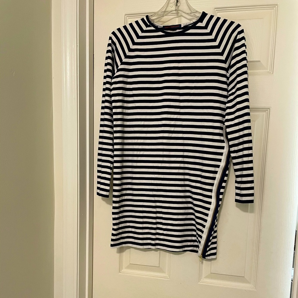 Harvey Faircloth striped tunic with side zipper